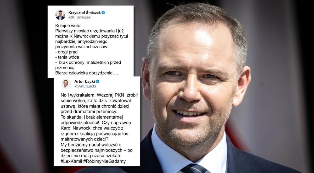 "Skandal" czy "troska o dzieci"? Burza po wecie noweli "Lex Kamilek"