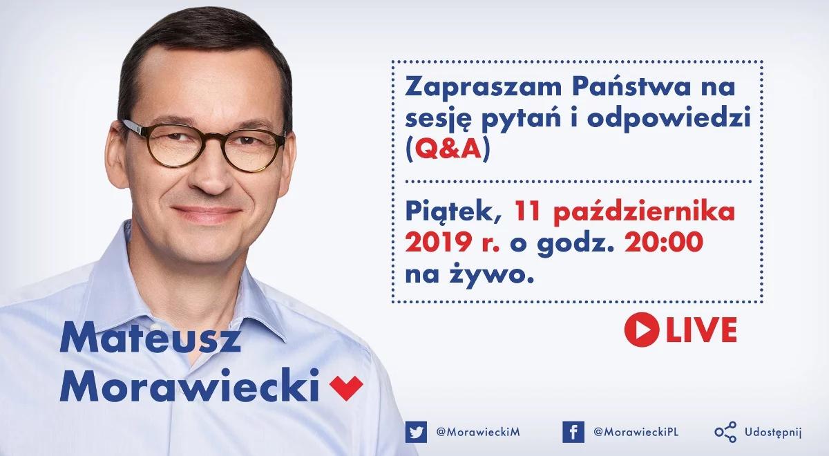 Porozmawiaj z premierem Mateuszem Morawieckim na Facebooku