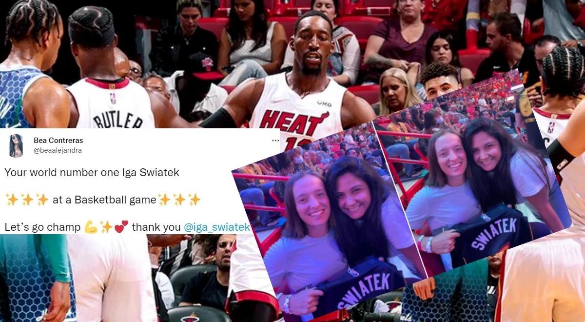 Iga Świątek gwiazdą na meczu NBA. Najlepsza tenisistka świata powitana owacją przez fanów Miami Heat 