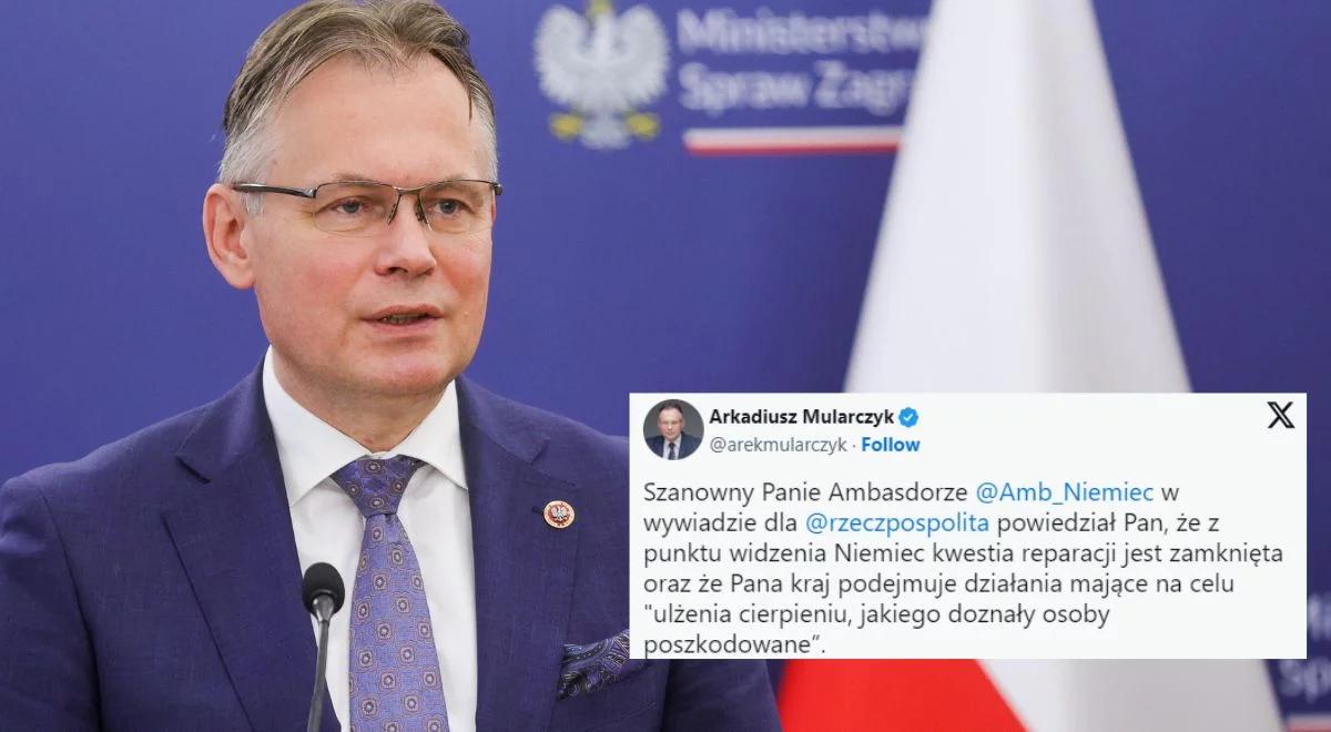 Zadośćuczynienie za II wojnę światową. Wiceszef MSZ sprowadza niemieckiego ambasadora na ziemię