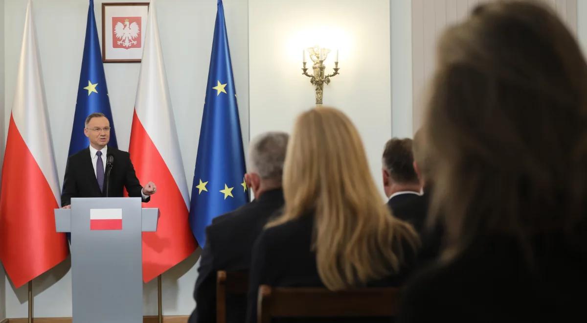 "Dziękuję za wkład w budowanie potencjału Polski". Andrzej Duda spotkał się z dyplomatami