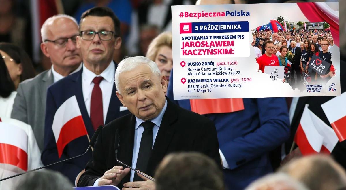 #BezpiecznaPolska. Jarosław Kaczyński odwiedzi kolejne miejscowości. Znamy szczegóły