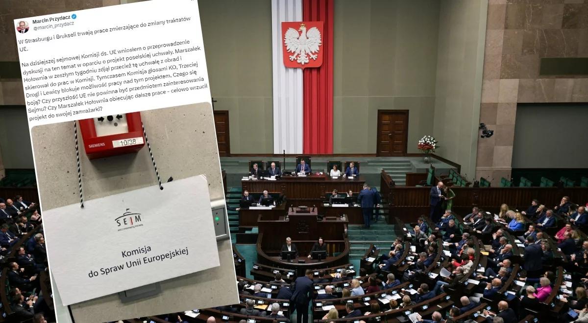 Komisja sejmowa przeciwko uchwale ws. zmian traktatowych w UE. Wniosek PiS o debatę upadł