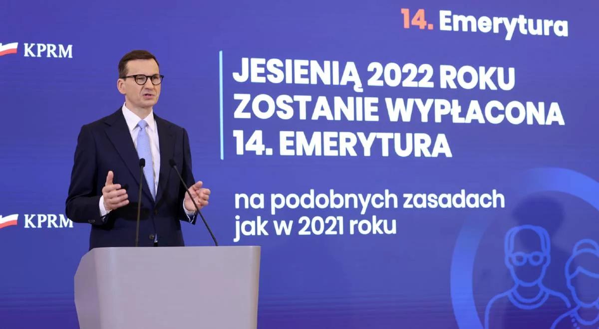 Premier: zwiększymy wskaźnik waloryzacji rent i emerytur, świadczenia wzrosną o 7 proc.