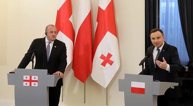 Wizyta prezydenta Gruzji w Polsce. Andrzej Duda o kryzysie UE 