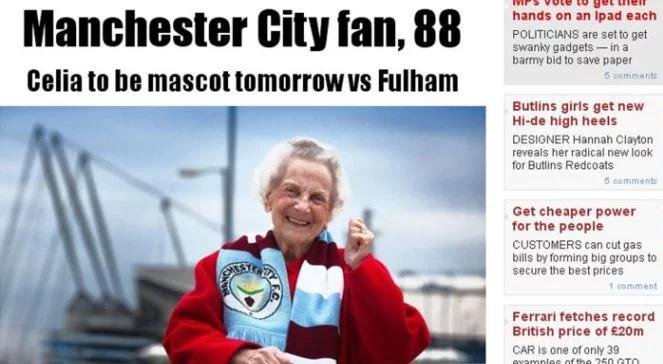 88-letnia babcia maskotką Manchesteru City