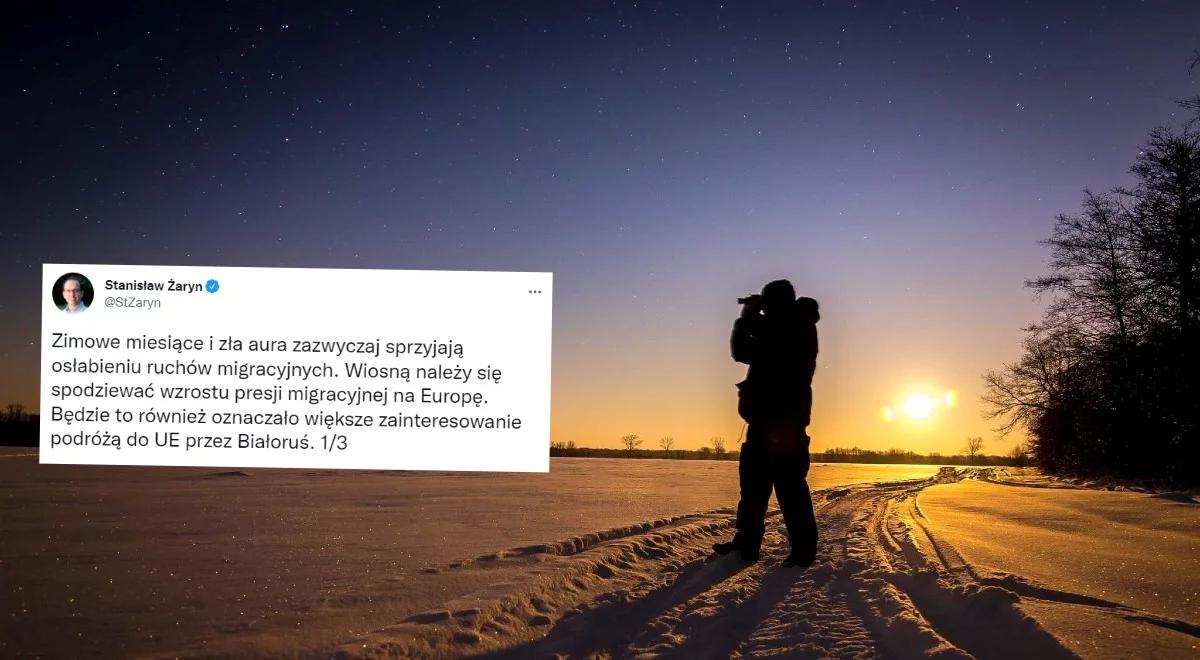 Sytuacja na granicy. Żaryn: wiosną należy się spodziewać wzrostu presji migracyjnej