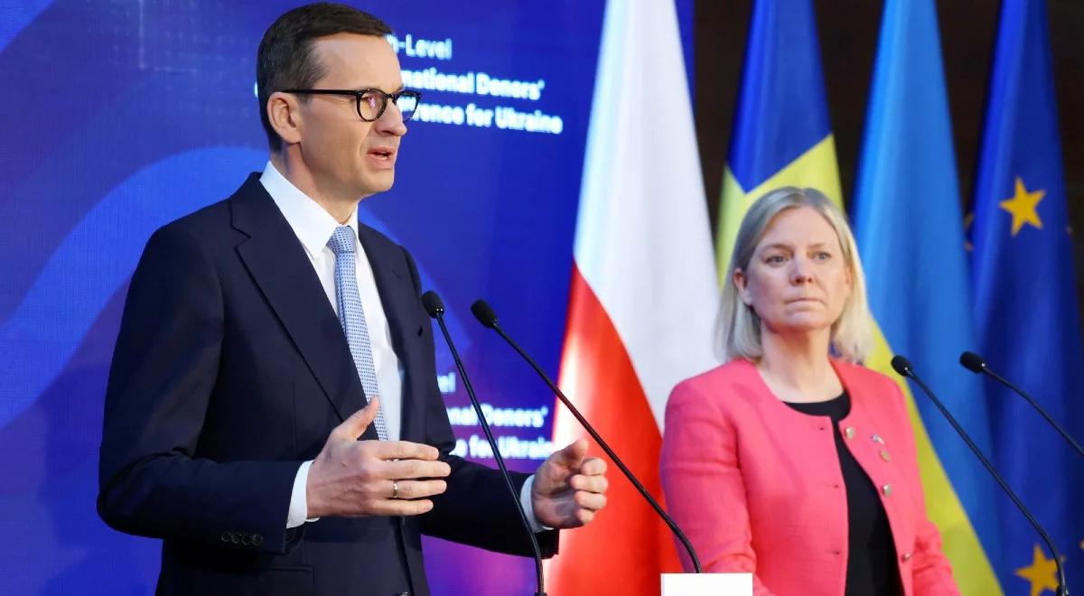 Premier Morawiecki gratuluje Szwecji decyzji o wstąpieniu do NATO. "To kluczowe dla bezpieczeństwa"