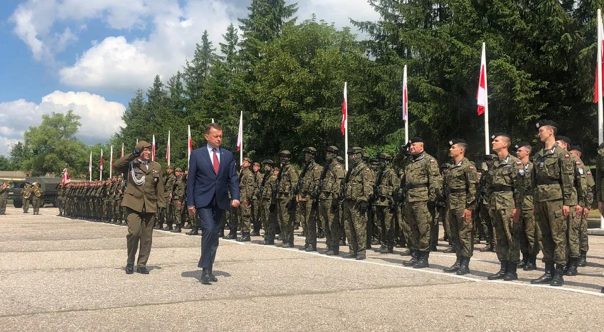 Szef MON o żołnierzach WOT: dzięki wam Polska jest silniejsza