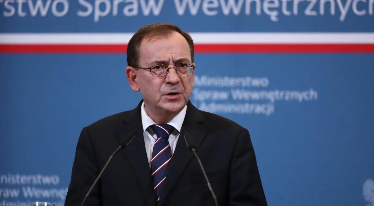 Szef MSWiA: musimy bronić naszych granic, nie możemy ulegać naciskom