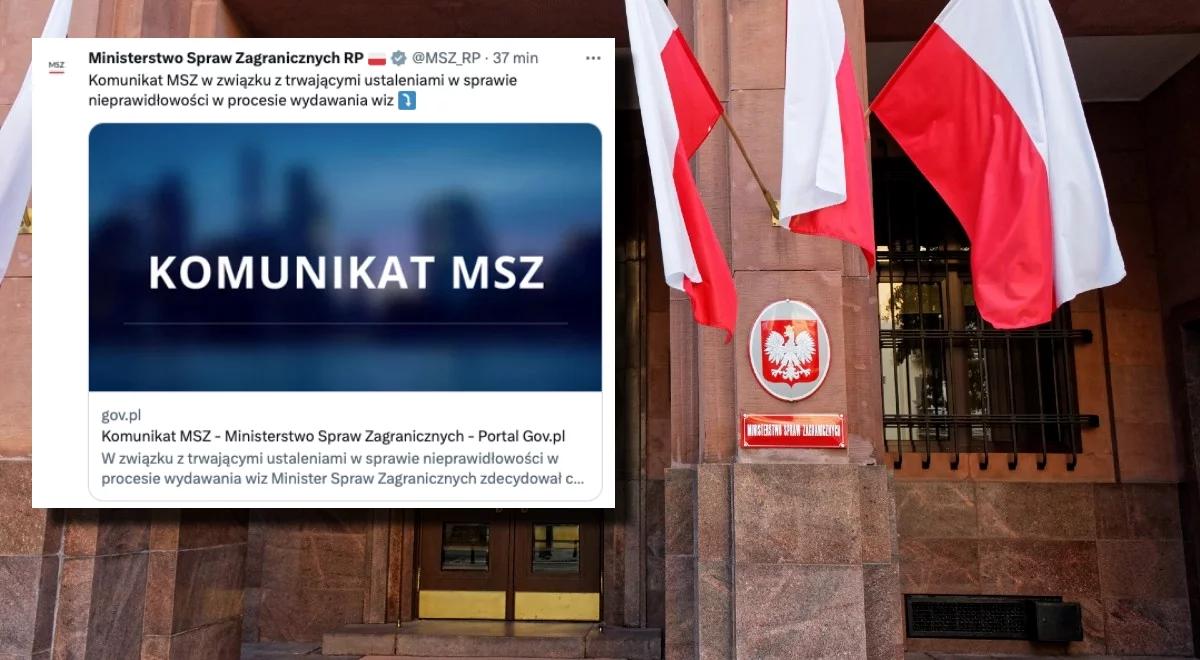 MSZ reaguje na nieprawidłowości przy wydawaniu wiz. Audyt i dymisja