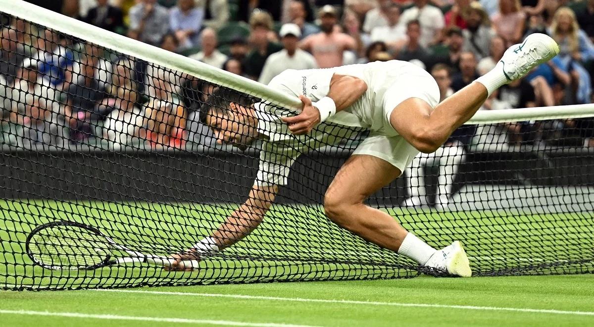 Wimbledon 2023: Hurkacz "zaprosił" Djokovicia do siatki. Serb połknął przynętę [WIDEO]