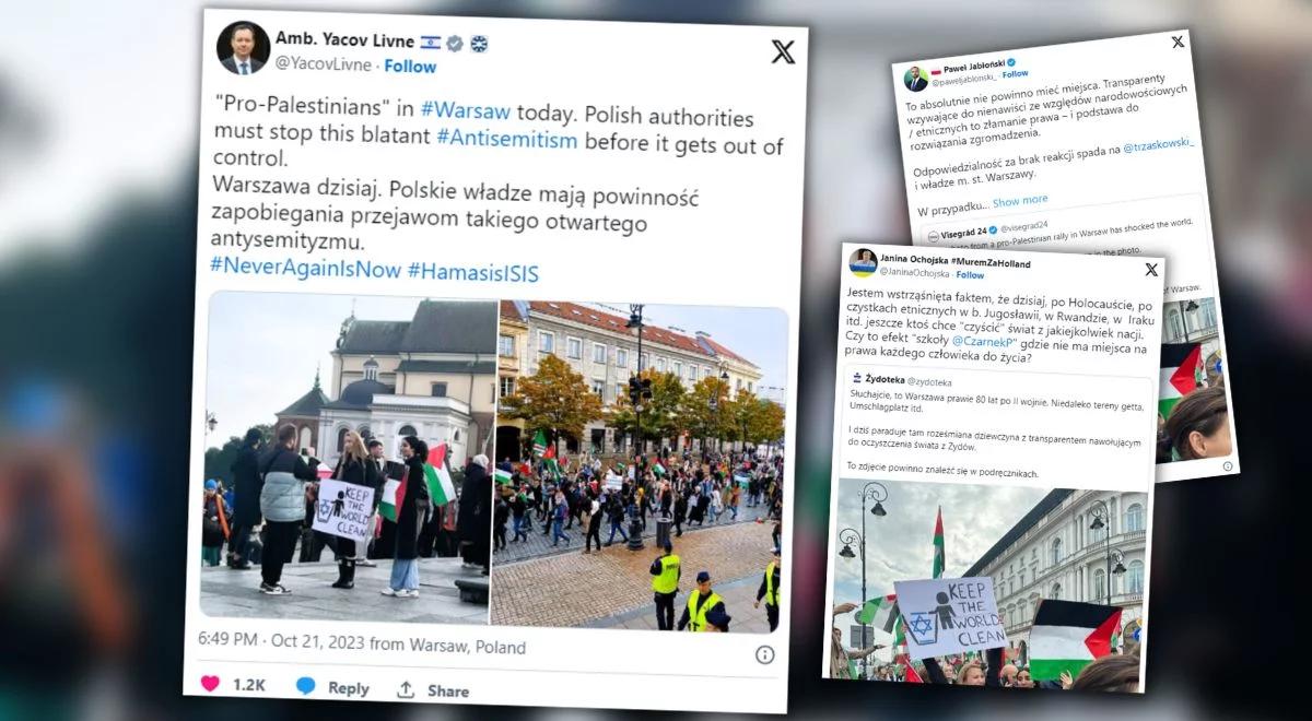Ambasador Izraela oburzony antysemickimi hasłami w Warszawie. Wiceszef MSZ: odpowiedzialność spada na Trzaskowskiego