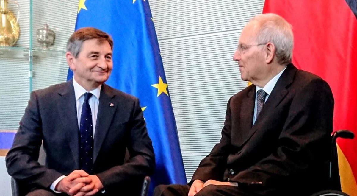 Marek Kuchciński i Wolfgang Schaeuble rozmawiali m.in. o współpracy międzyparlamentarnej i sprawach europejskich