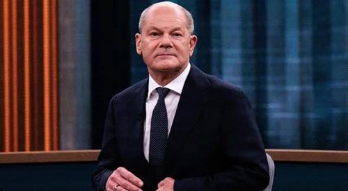 Kanclerz Niemiec Olaf Scholz p...