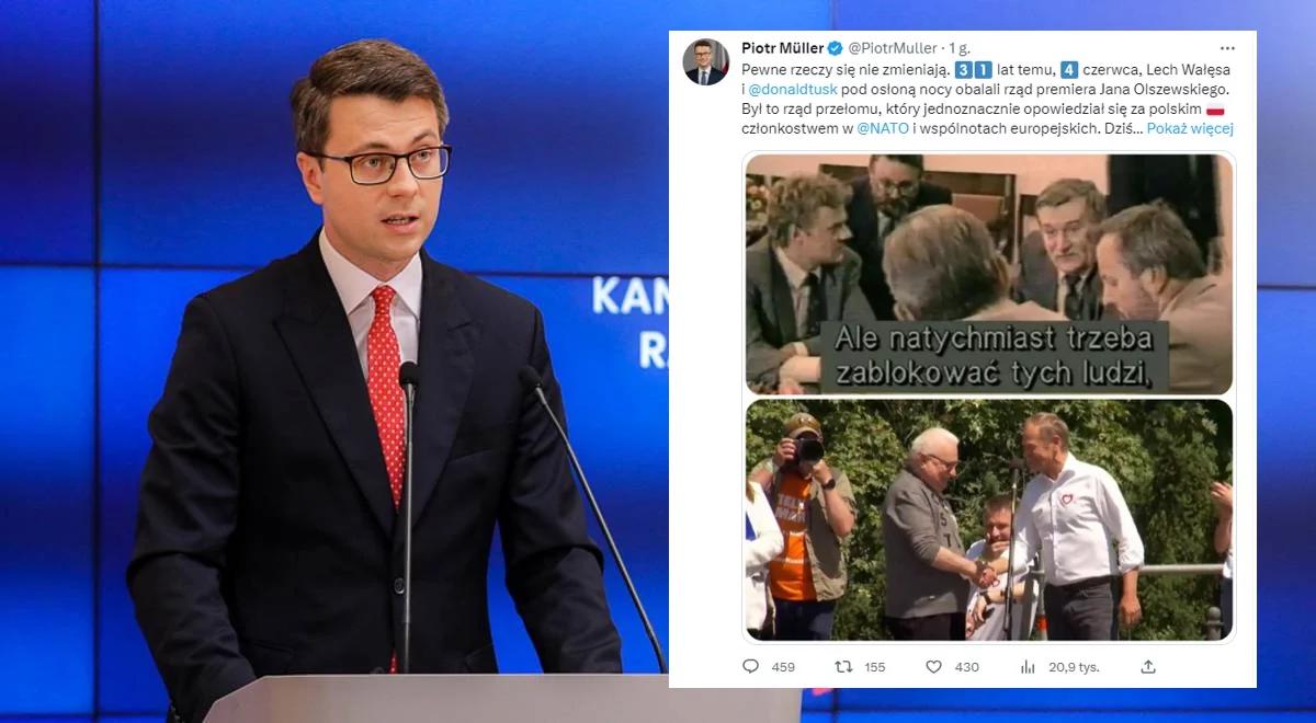 Müller: dziś Tusk i Wałęsa chcą obalać rząd, który zerwał z polityką resetu w relacjach z Rosją