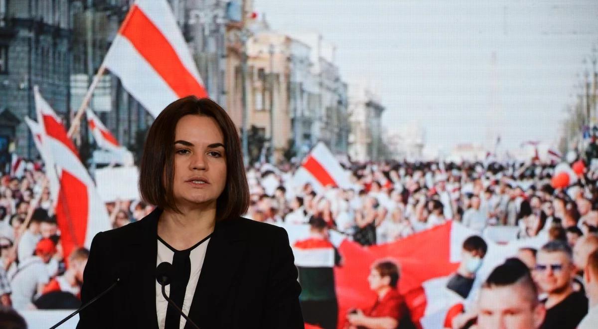 "Potrzebna silna odpowiedź UE". Cichanouska o działaniach Mińska