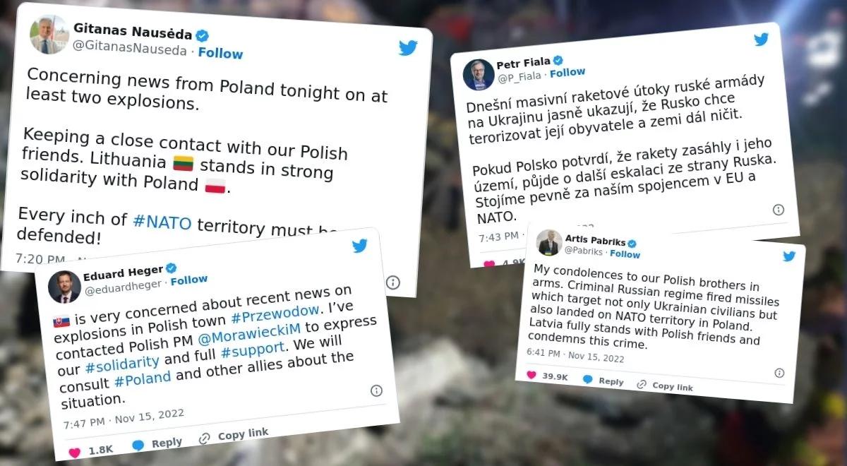 "Pełne wsparcie". Światowi przywódcy reagują na doniesienia dot. rakiet w Polsce