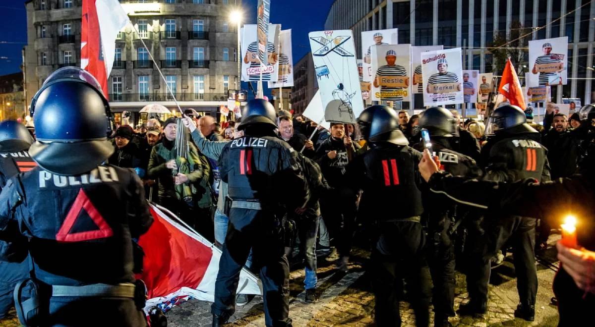 "Policja ma moje pełne poparcie". Szef MSW Niemiec po rozwiązaniu demonstracji koronasceptyków