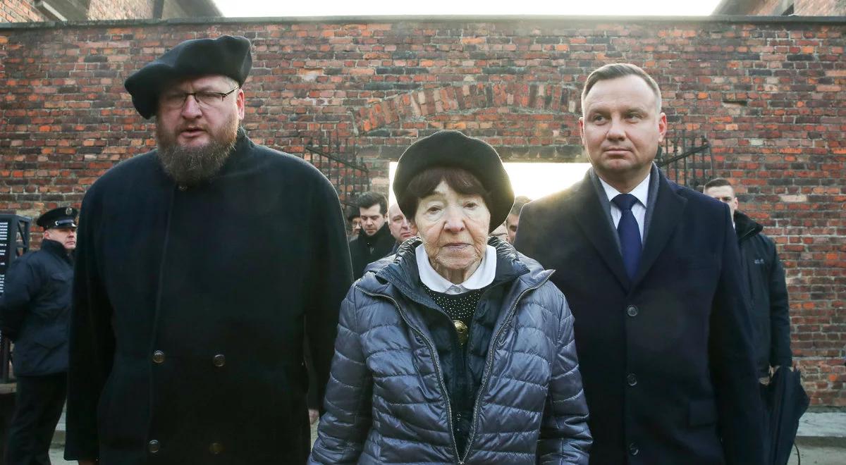 Obchody 75. rocznicy wyzwolenia obozu Auschwitz-Birkenau. Prezydent złożył kwiaty pod Ścianą Straceń