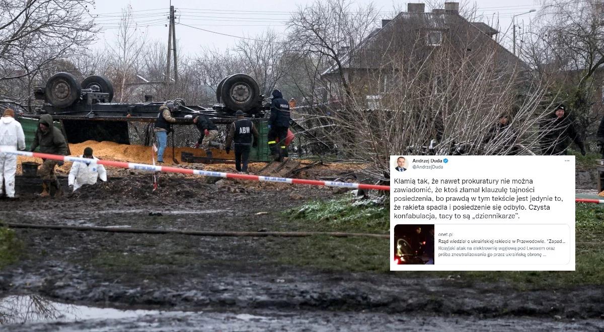 Publikacja Onetu ws. wybuchu w Przewodowie. Prezydent Duda: czysta konfabulacja