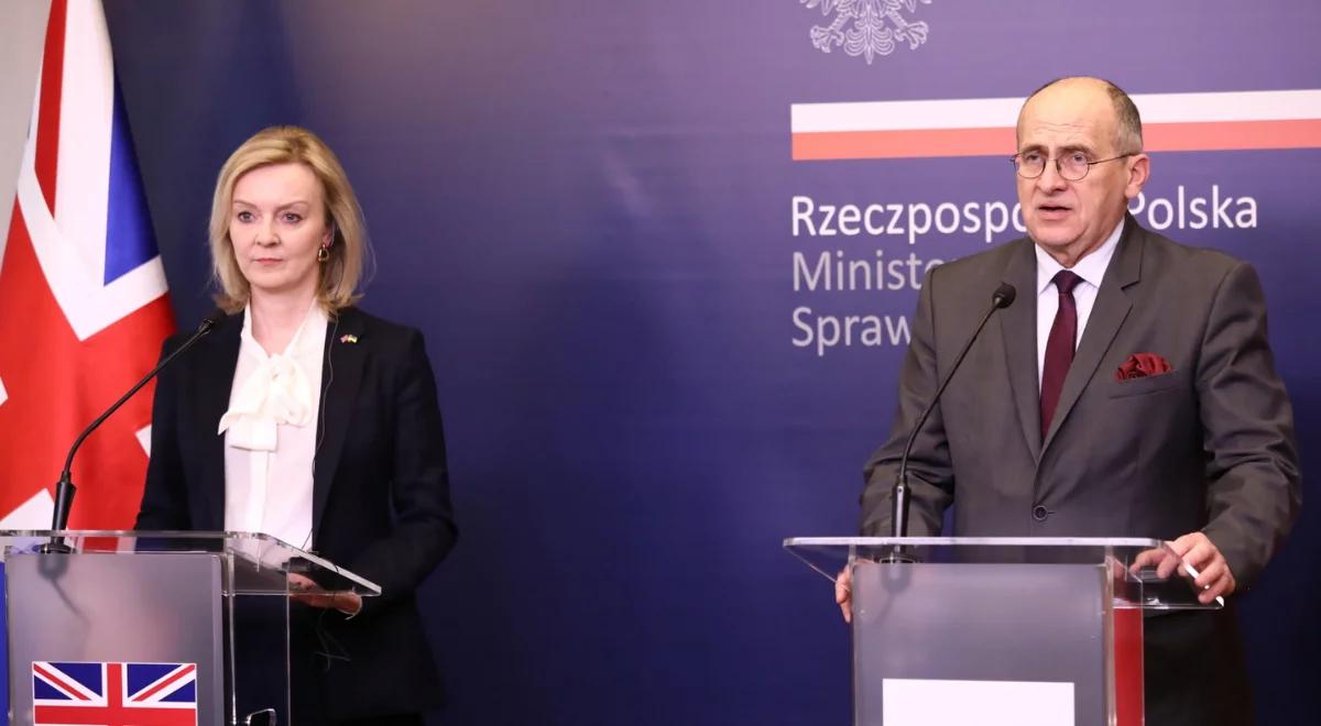 "Rosja całkowicie utraciła wiarygodność". Spotkanie szefów dyplomacji Polski i Wielkiej Brytanii