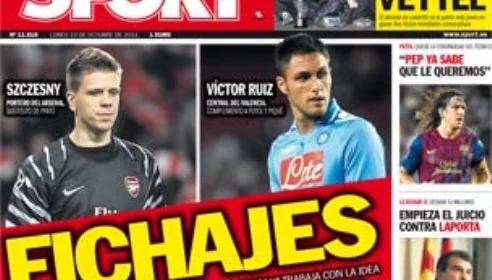 Szczęsny na czołówkach hiszpańskich gazet