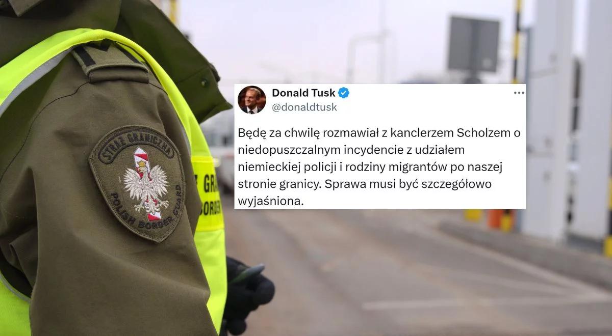 "Niedopuszczalny incydent" przy granicy. Rozmowa Tusk-Scholz