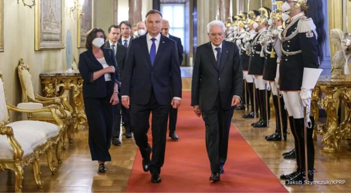 Spotkanie prezydentów Polski i Włoch. Andrzej Duda namawia do aktywnego wspierania Ukrainy