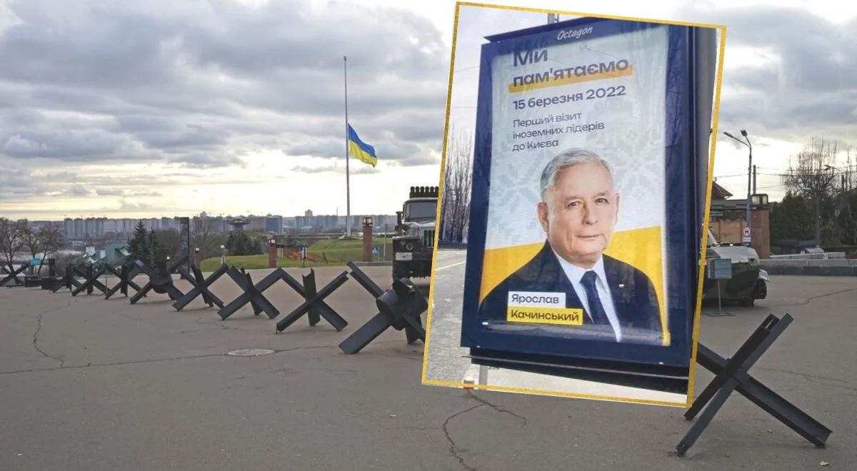 Ukraińcy dziękują za wizytę Jarosława Kaczyńskiego i Mateusza Morawieckiego w Kijowie. Pokazali specjalne billboardy