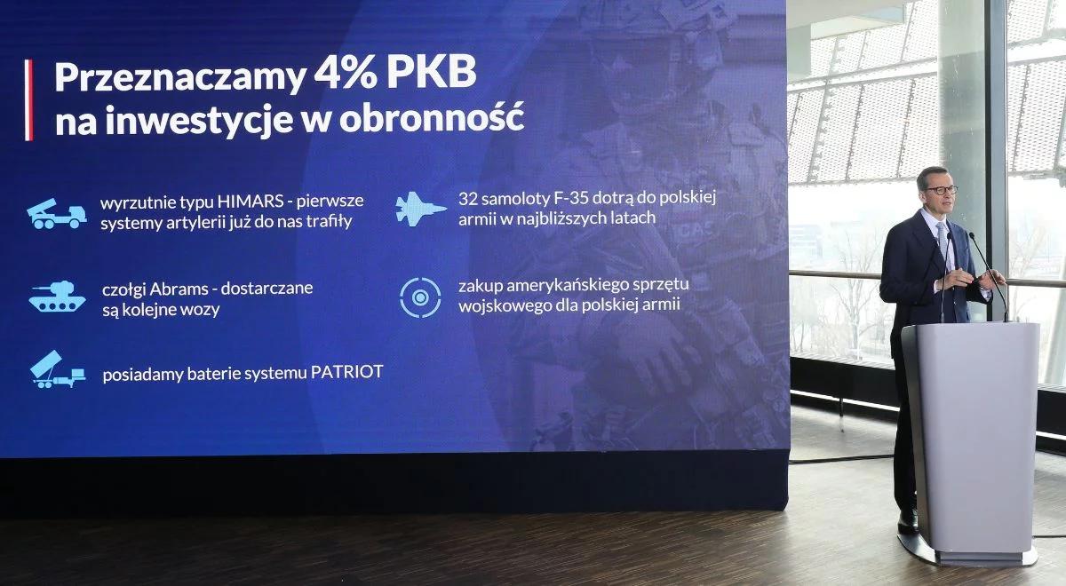 "4 proc. PKB na obronność". Premier zapowiedział kontynuowanie modernizacji polskiej armii