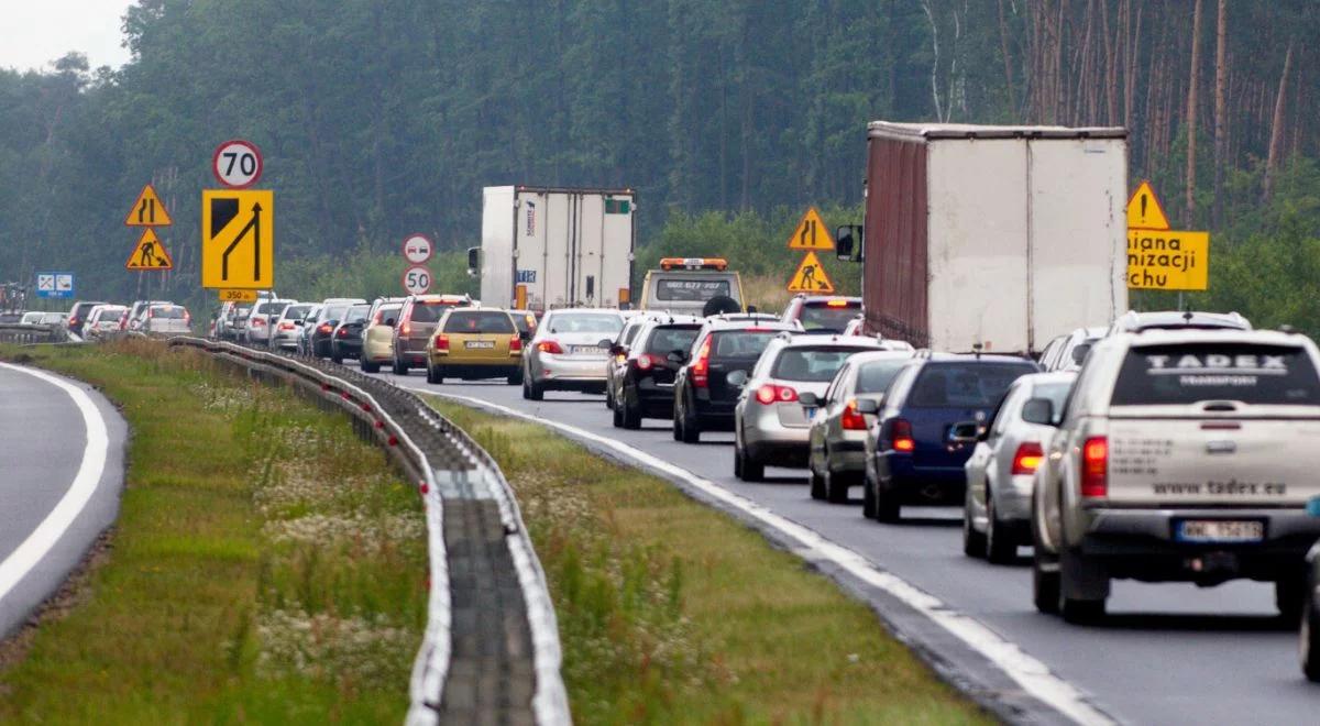 Duży korek na A2 pod Poznaniem. Trwa przebudowa obwodnicy