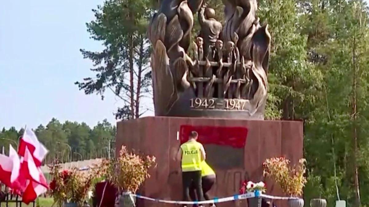 Zdewastował pomnik wołyński i malował znaki UPA. Zatrzymano Ukraińca