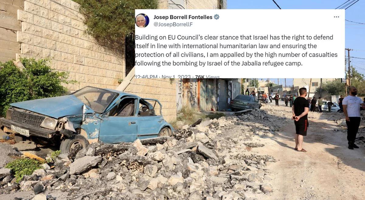 Izrael zbombardował obóz dla uchodźców w Strefie Gazy. Szef unijnej dyplomacji: jesteś zatrwożony
