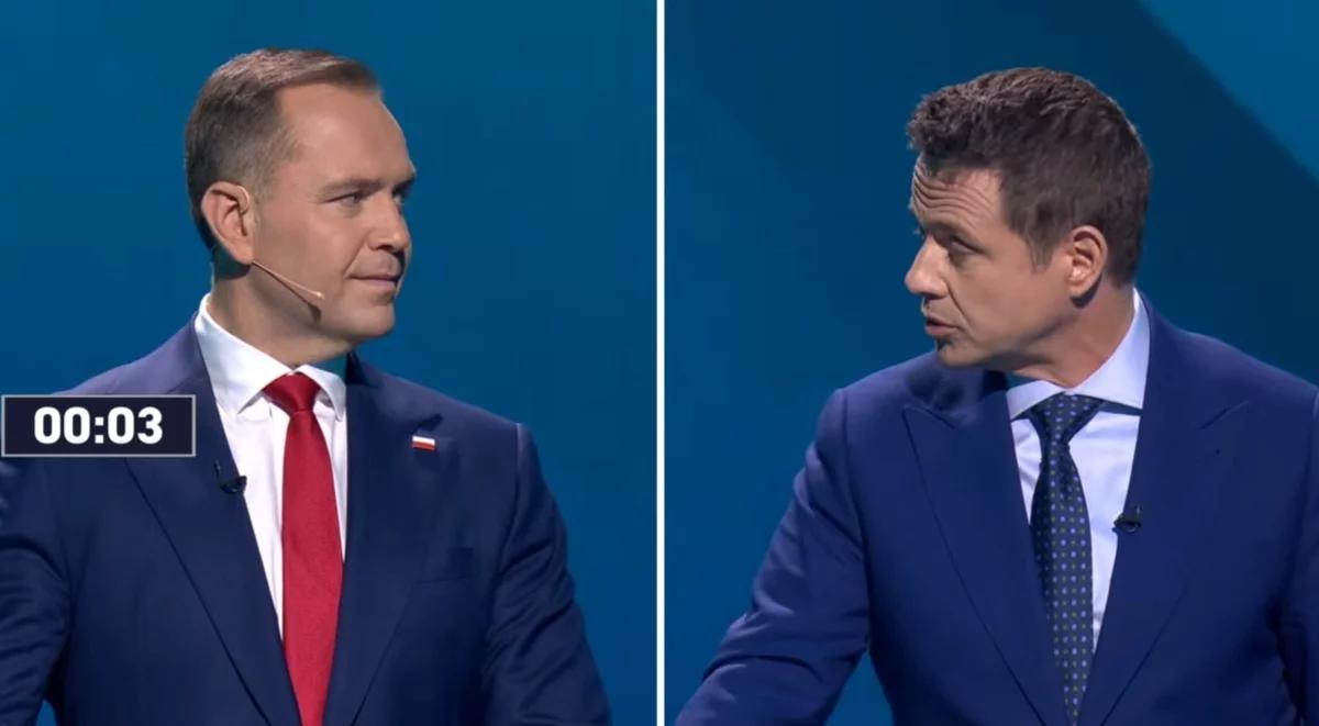 "Oddał pan pieniądze?". Ostre starcie Trzaskowskiego z Nawrockim podczas debaty