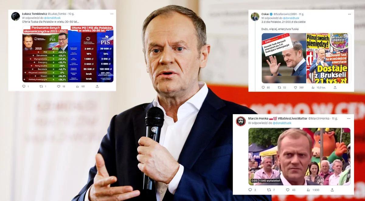 Tusk kolejny raz atakuje PiS. Internauci przypominają mu szybką emeryturę i niesłowność ws. węgla