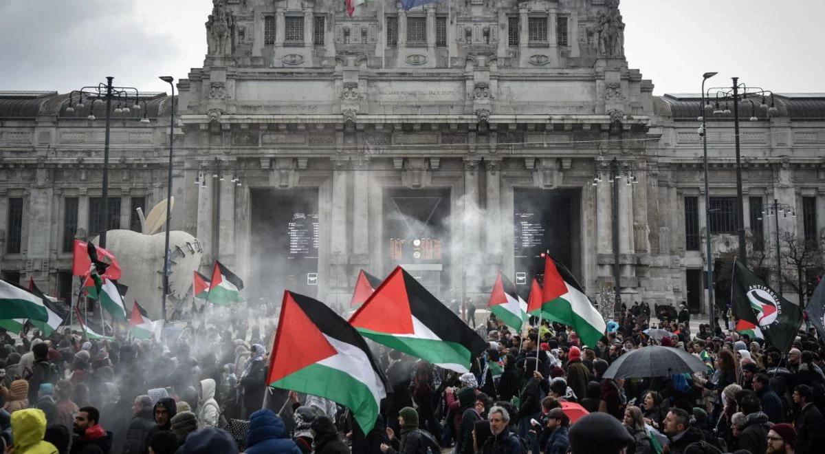 Propalestyńskie demonstracje w Europie. We Włoszech maszerowało ok. 15 tys. osób