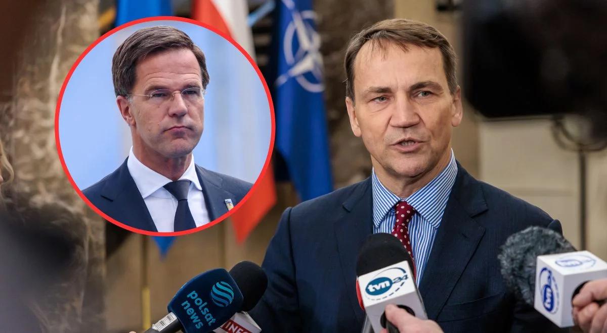 Mark Rutte dostanie poparcie polskiego rządu na stanowisko szefa NATO? Radosław Sikorski stawia warunki