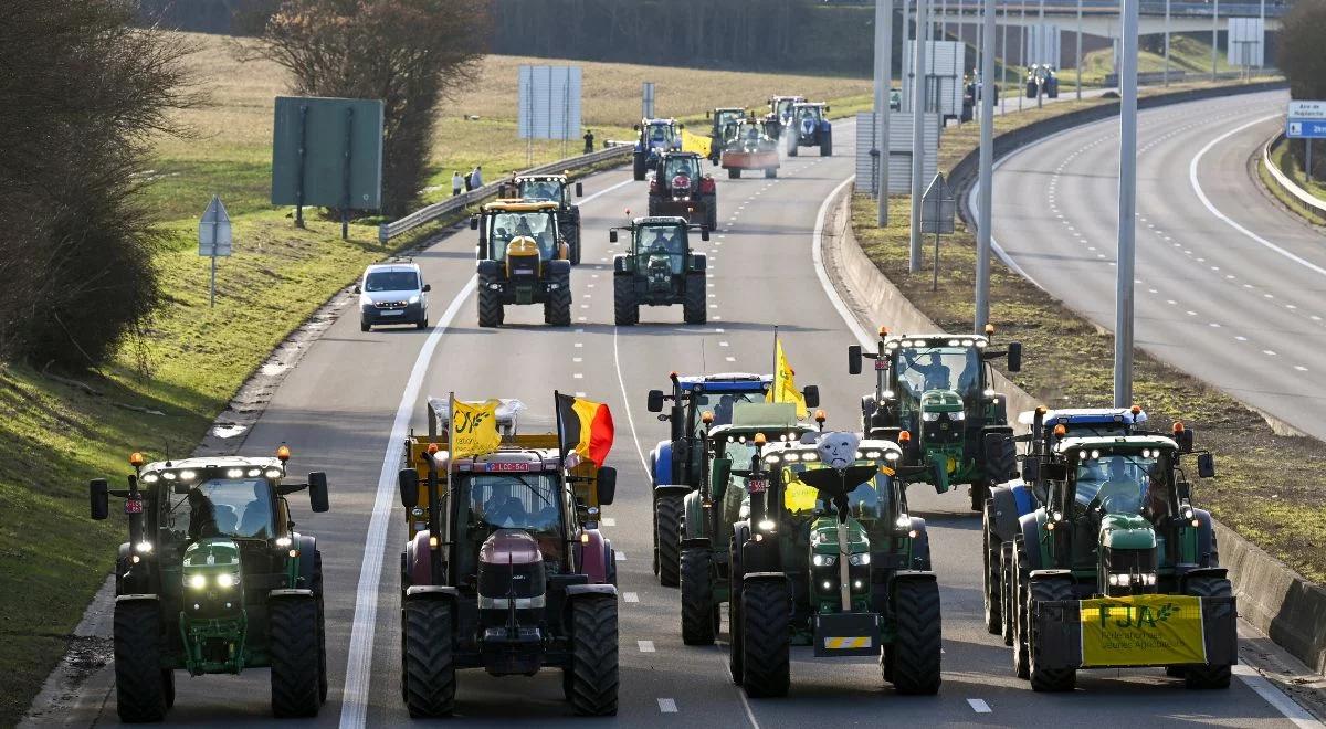 Protest rolników w Belgii. Od rana tworzą się wielokilometrowe korki