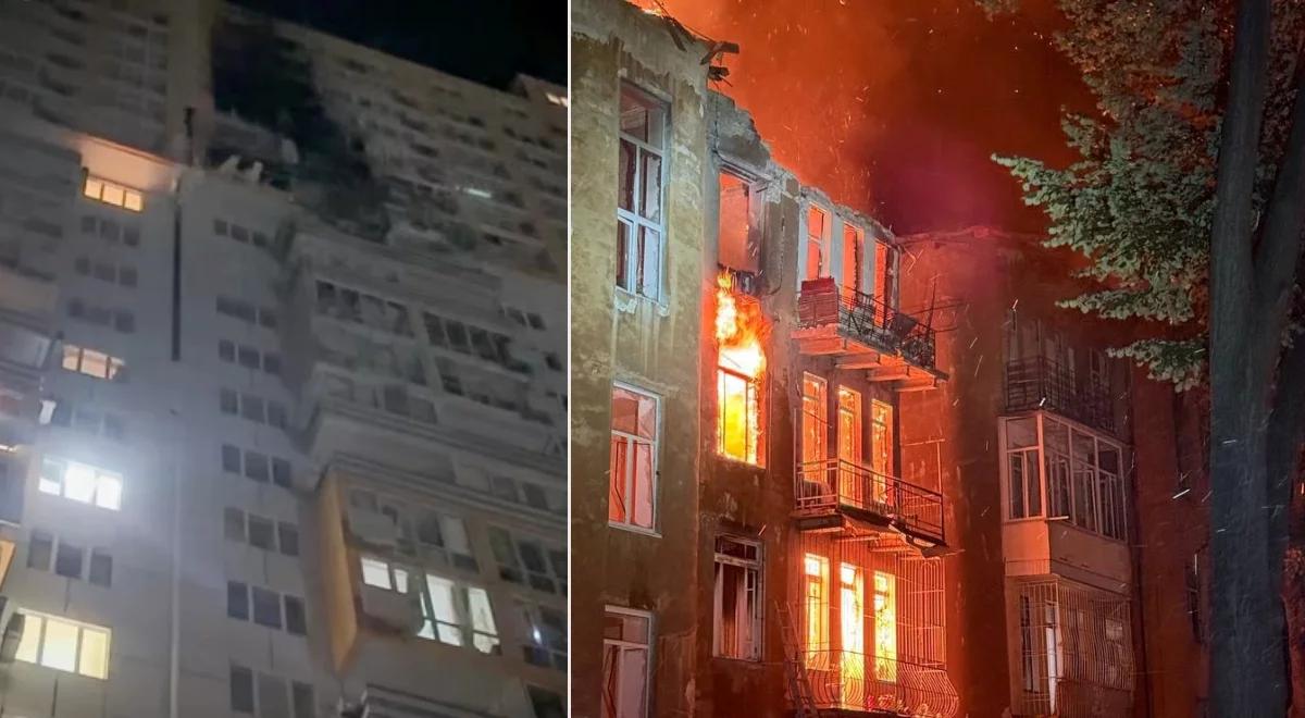 Bestialski atak Rosji na Odessę. Wieżowiec w ogniu, spłonęła kamienica. Są ofiary