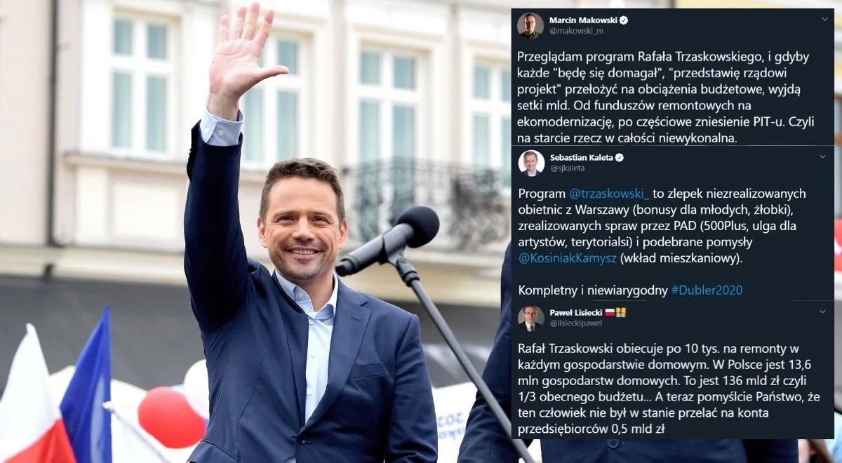 "Zero konkretów", "Niewiarygodny". Internauci i politycy o programie Trzaskowskiego