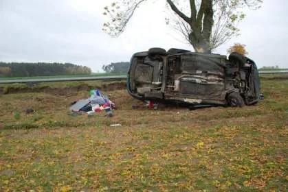 Pijany kierowca wjechał w drzewo. 16-latek nie żyje