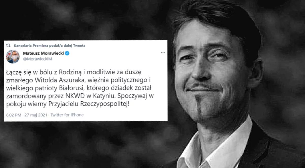 "Spoczywaj w pokoju, Przyjacielu Rzeczypospolitej". Premier złożył kondolencje rodzinie Witolda Aszuraka
