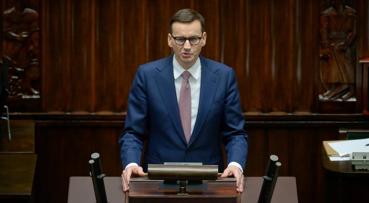 Premier w Sejmie o inwazji Rosji na Ukrainę: to metody czysto sowieckie