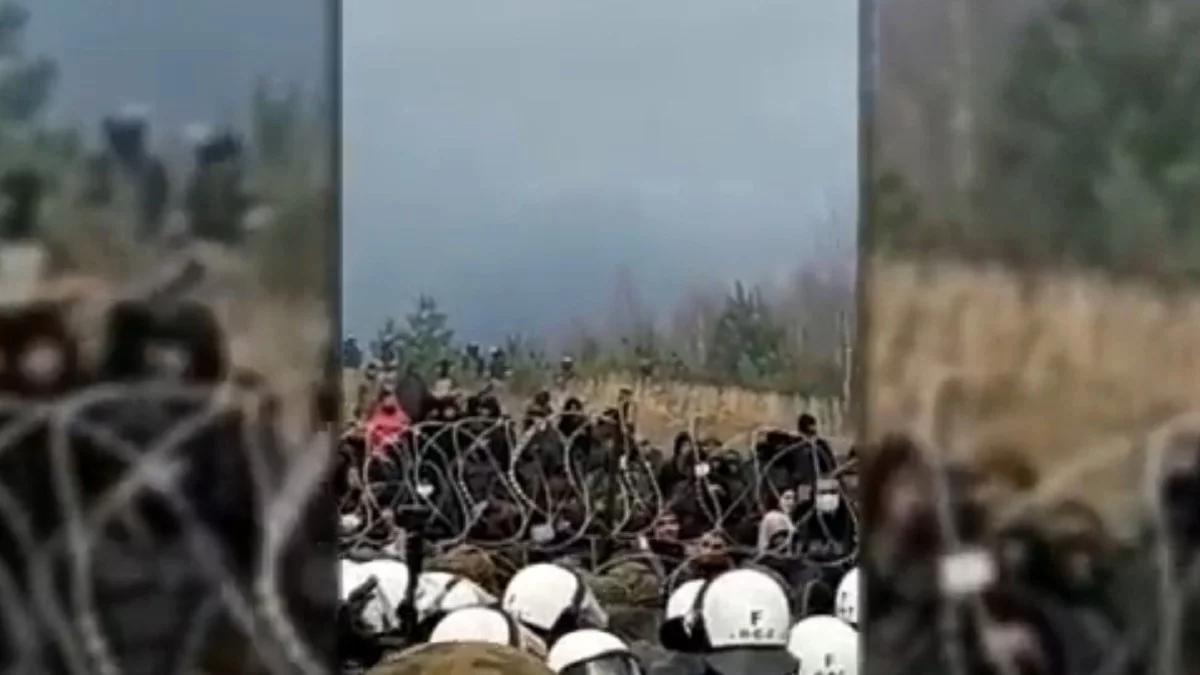 Straż Graniczna: co najmniej 800 migrantów szturmuje granicę w okolicach Kuźnicy