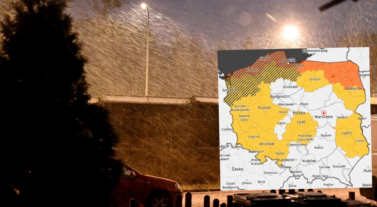 Pogoda: liczne alerty IMGW. Burze śnieżne, silny wiatr i śliskie drogi