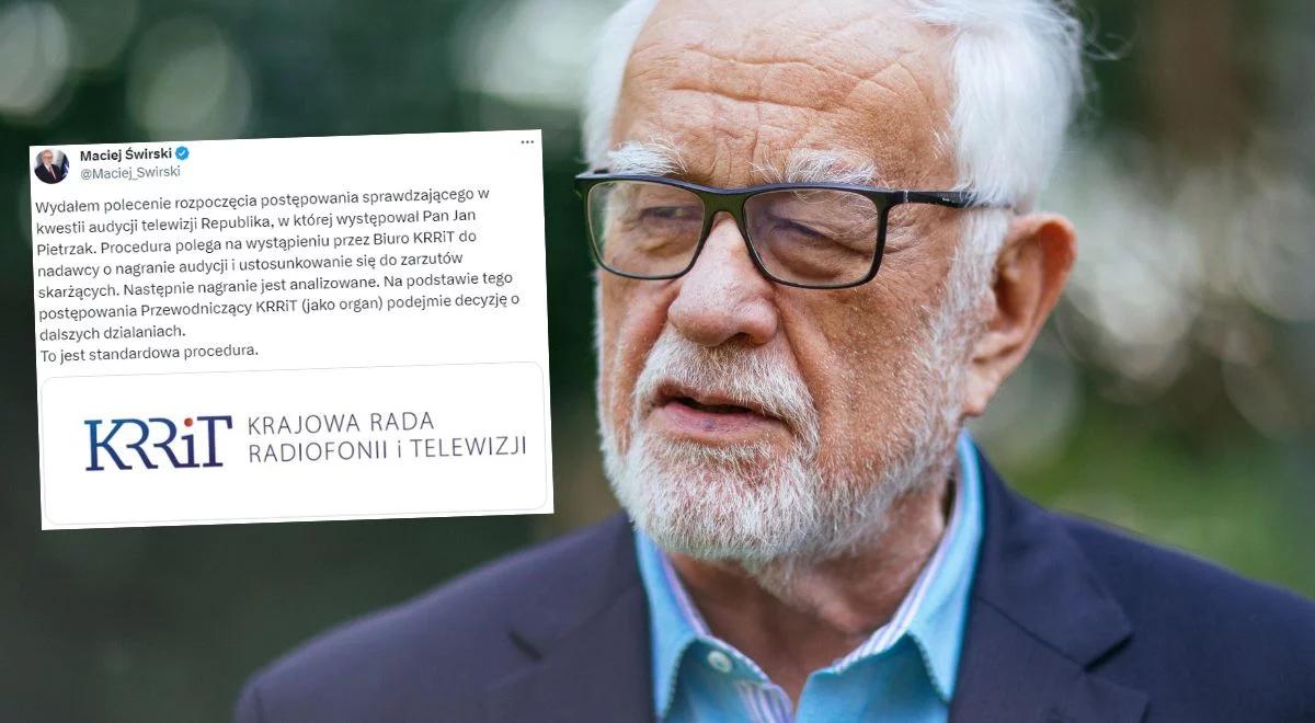 Wypowiedź Jana Pietrzaka w Telewizji Republika. Jest reakcja szefa KRRiT