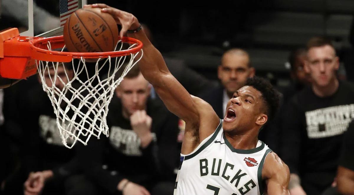 NBA: Bucks wygrali z Nets i śrubują najlepszy bilans, 30 punktów Andetokunmbo