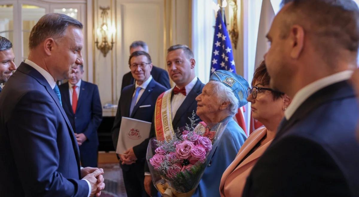 Prezydent Duda spotkał się z Polonią w USA. "Rozmawialiśmy o obecnej sytuacji Polaków"