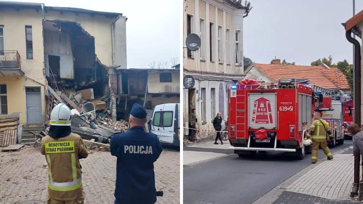Wągrowiec. Zawaliła się ściana kamienicy. W środku była kobieta